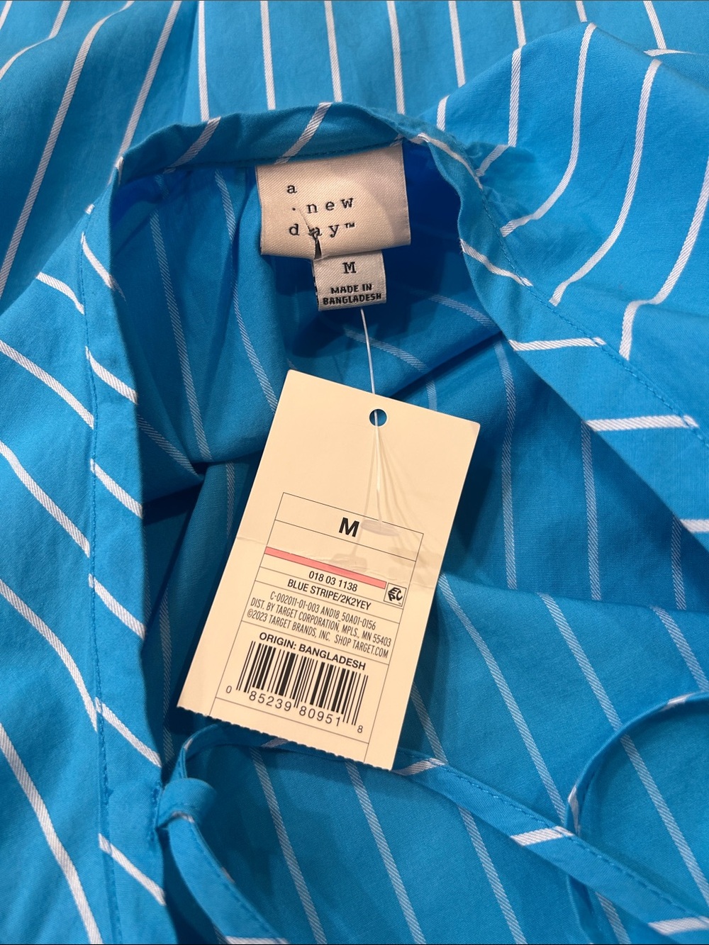 A New Day Striped Spaghetti Strap Mini Dress Size Medium NWT - Picture 8 of 9